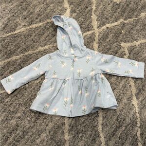 Carter's Light Blue Floral Baby Hoodie